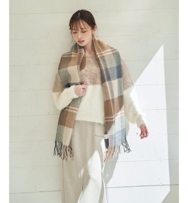 ikka「ウォッシャブルマルチチェックマフラー」|マフラー|