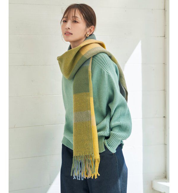 ikka「ウォッシャブルマルチチェックマフラー」|マフラー|イエローケイ