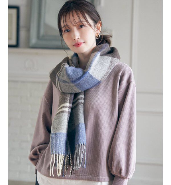 ikka「ウォッシャブルマルチチェックマフラー」|マフラー|