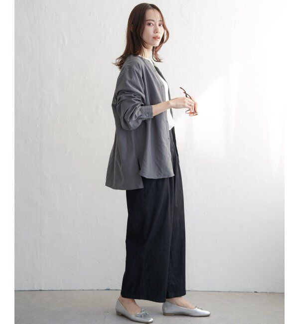 ikka「前後2WAYバンドカラーシャツ」|シャツ・ブラウス|