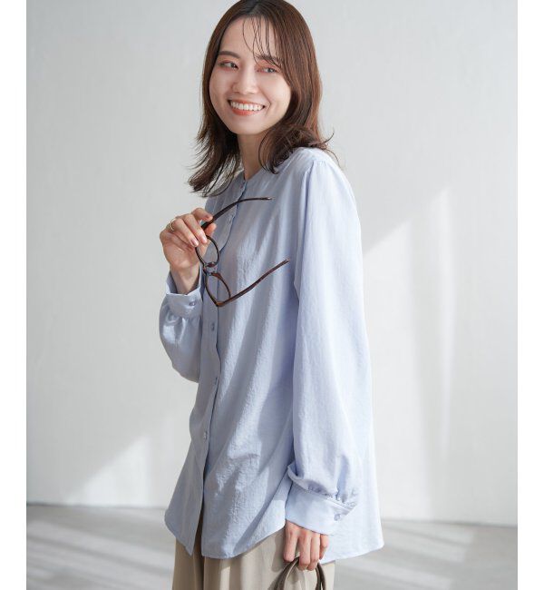 ikka「前後2WAYバンドカラーシャツ」|シャツ・ブラウス|