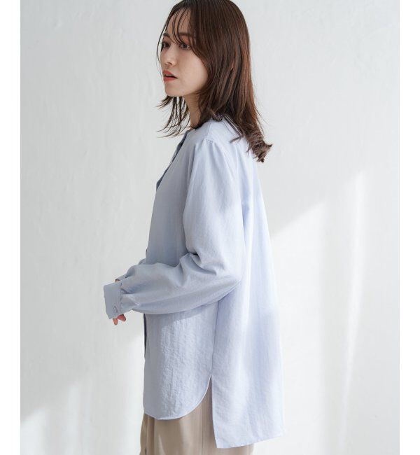 ikka「前後2WAYバンドカラーシャツ」|シャツ・ブラウス|