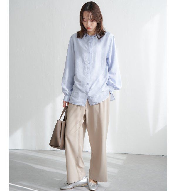 ikka「前後2WAYバンドカラーシャツ」|シャツ・ブラウス|