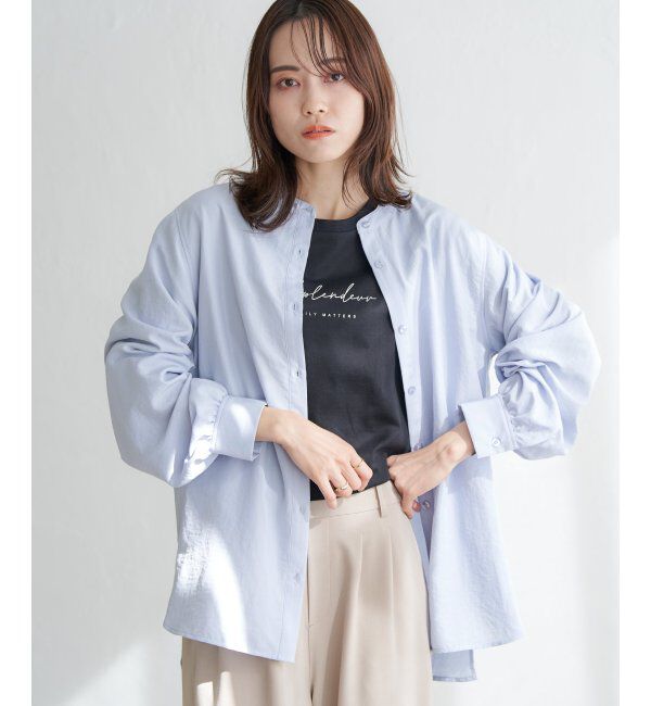 ikka「前後2WAYバンドカラーシャツ」|シャツ・ブラウス|