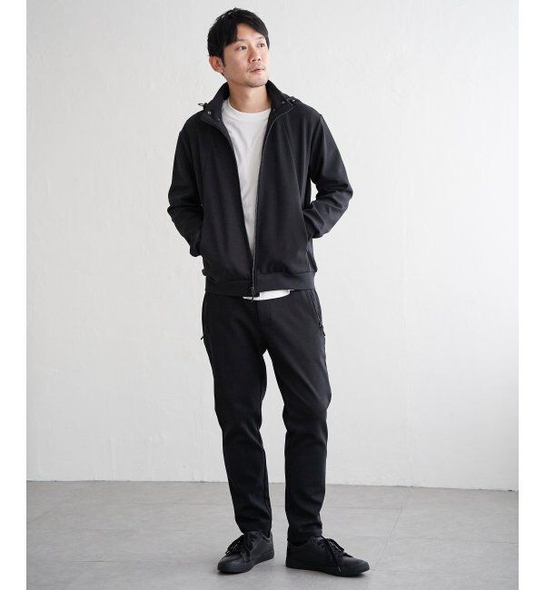 ikka「テックストレッチ2WAYジップパーカ」|カーディガン|