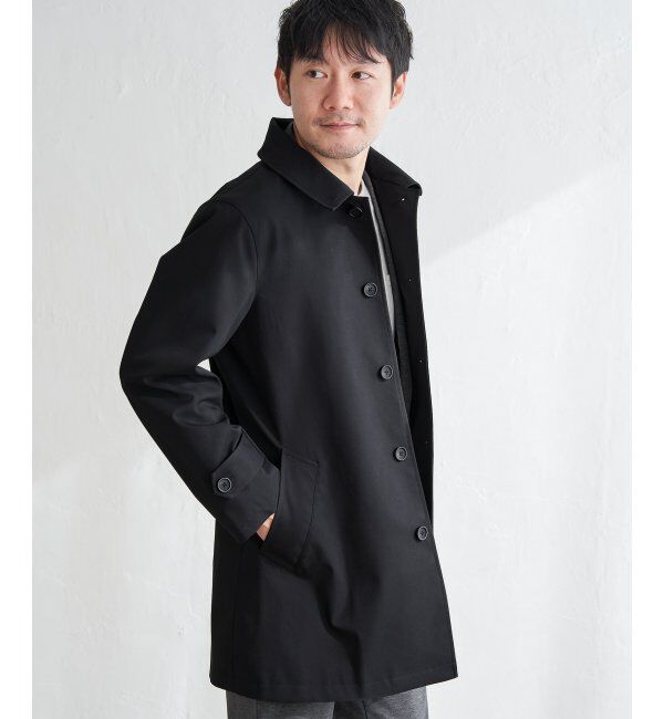 IKKA LOUNGE「【雑誌MonoMax4月号掲載】撥水ピケフードステンカラーコート」|その他|ブラック