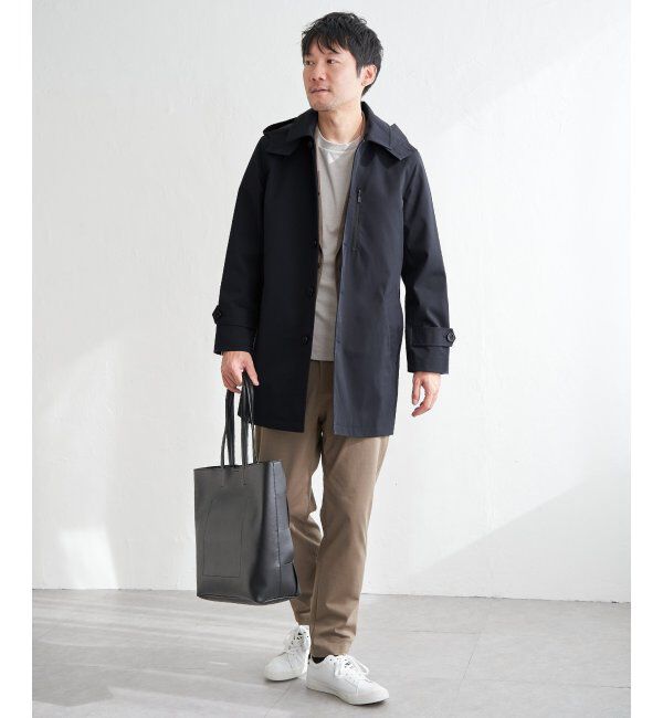 IKKA LOUNGE「【雑誌MonoMax4月号掲載】撥水ピケフードステンカラーコート」|その他|