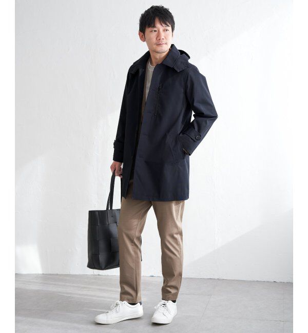 IKKA LOUNGE「【雑誌MonoMax4月号掲載】撥水ピケフードステンカラーコート」|その他|