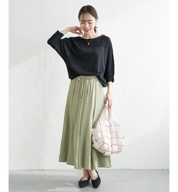 ikka「洗えるドルマンニットプルオーバー」|プルオーバー|