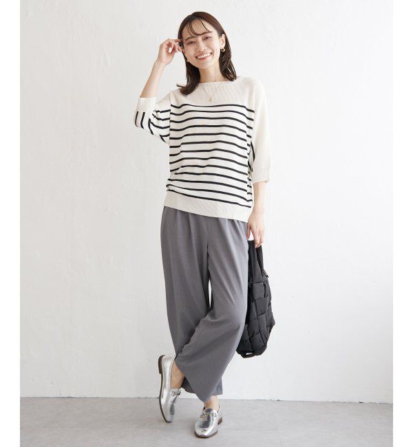 ikka「洗えるドルマンニットプルオーバー」|プルオーバー|