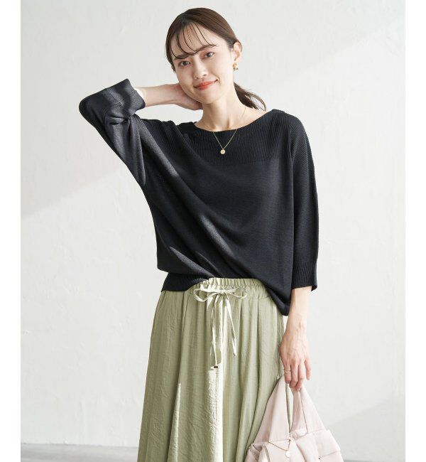 ikka「洗えるドルマンニットプルオーバー」|プルオーバー|