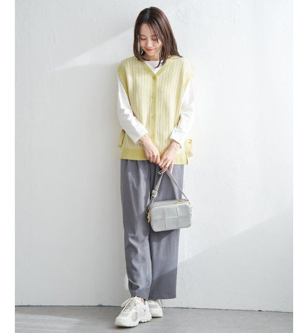ikka「2WAYサイドリボンニットベスト」|ニット・セーター|