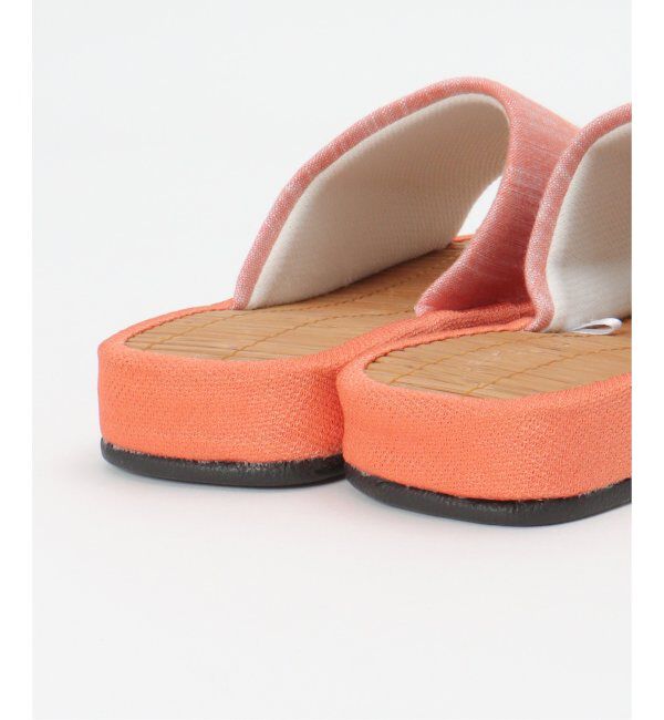 Lbc with Life「茶竹無地厚底スリッパ」|ルームシューズ|