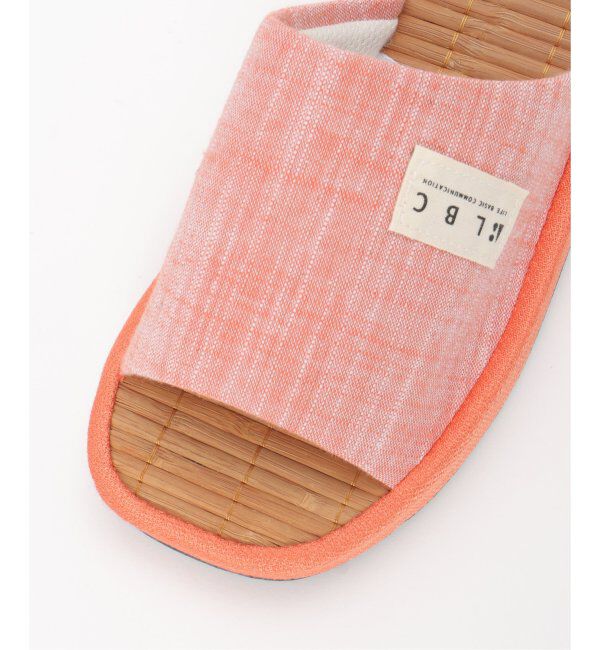 Lbc with Life「茶竹無地厚底スリッパ」|ルームシューズ|