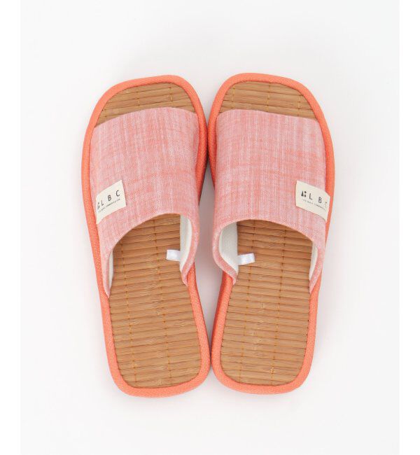 Lbc with Life「茶竹無地厚底スリッパ」|ルームシューズ|