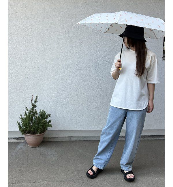 Lbc with Life「【UVカット／撥水】Wpc. アニマルエアライトアンブレラ 折りたたみ傘 晴雨兼用」|傘|オフホワイト