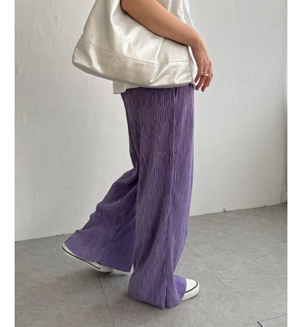 Lbc with Life「プリーツイージーパンツ」|その他|ラベンダー