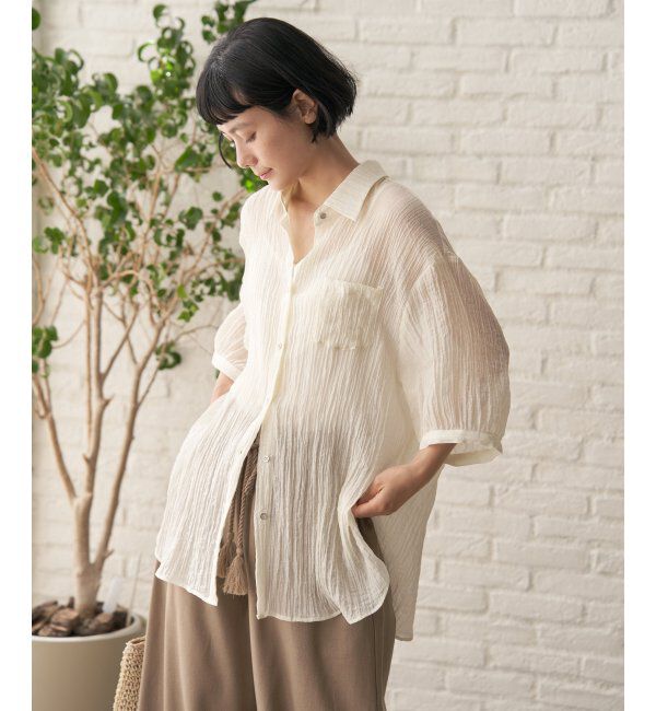 Lbc with Life「ヨウリュウゴブソデシアーシャツ」|シャツ・ブラウス|ホワイト