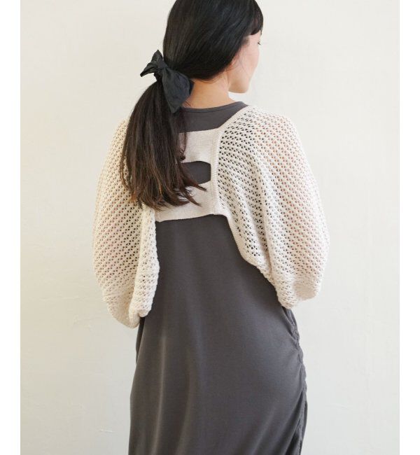 VENCE share style「透かし編みメッシュボレロ」|カーディガン|