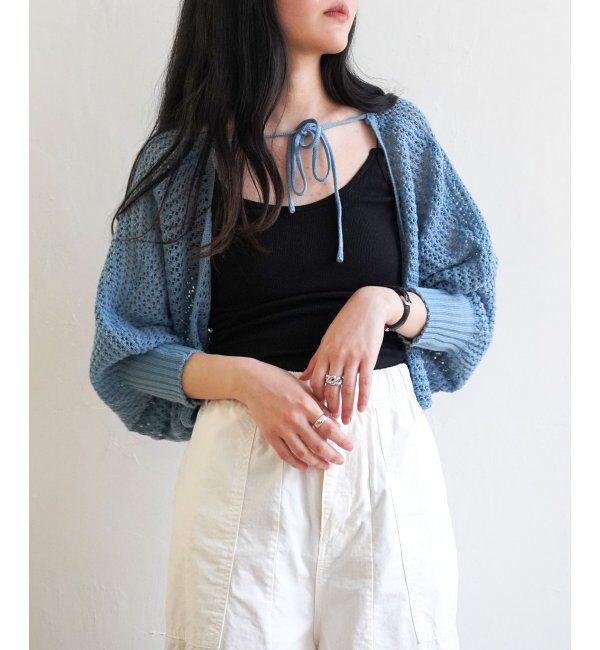 VENCE share style「透かし編みメッシュボレロ」|カーディガン|