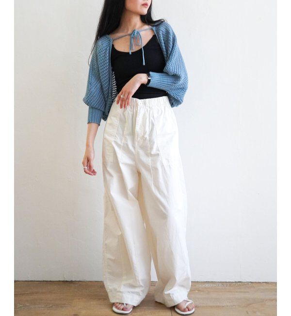 VENCE share style「透かし編みメッシュボレロ」|カーディガン|