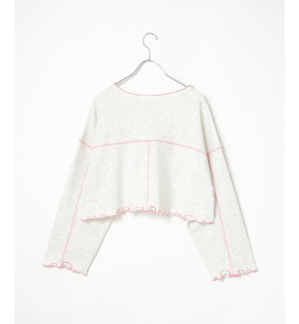 VENCE share style「裏毛配色ステッチトップス」|スウェット・ジャージ|