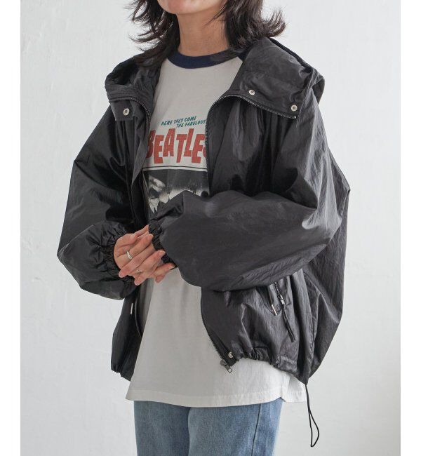 VENCE share style「パールタフタマウンテンパーカー」|ブルゾン・スタジャン|ブラック