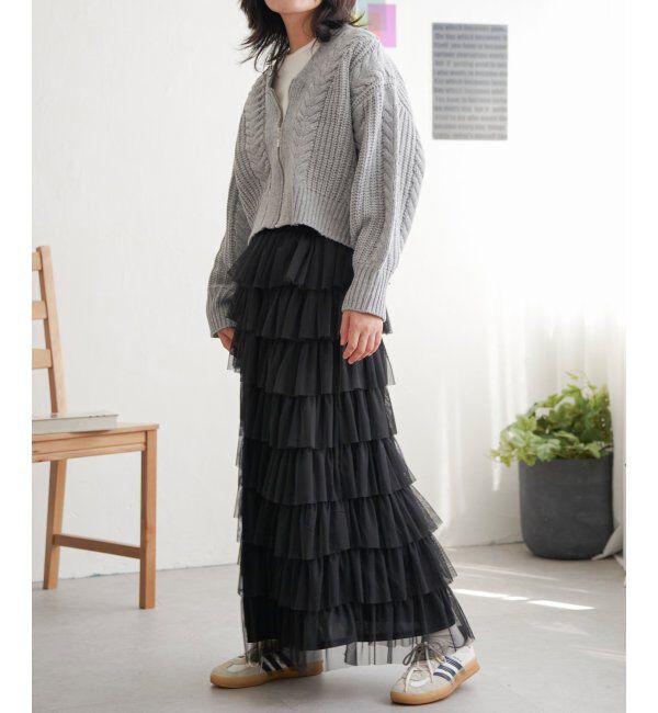 VENCE share style「ケーブルショートカーディガン」|カーディガン|