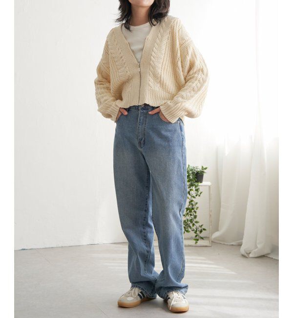 VENCE share style「ケーブルショートカーディガン」|カーディガン|