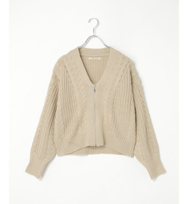 VENCE share style「ケーブルショートカーディガン」|カーディガン|