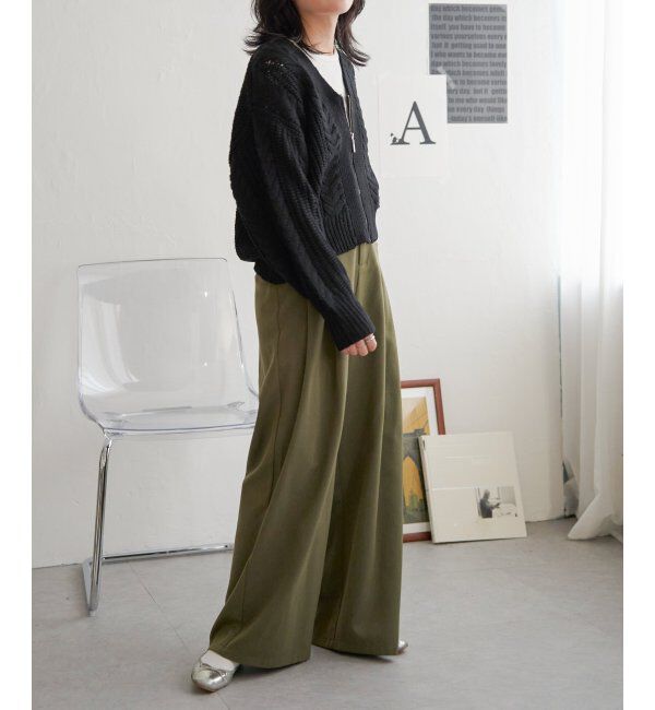 VENCE share style「ケーブルショートカーディガン」|カーディガン|