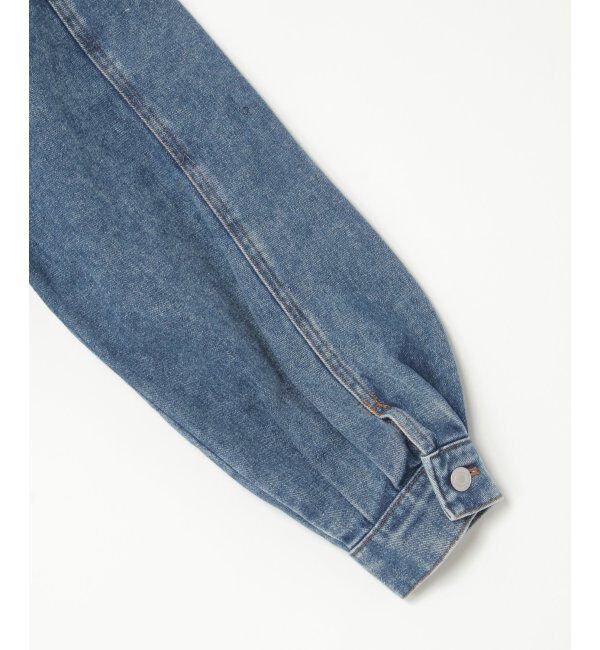 VENCE share style「デニムノーカラーGジャン」|ブルゾン・スタジャン|