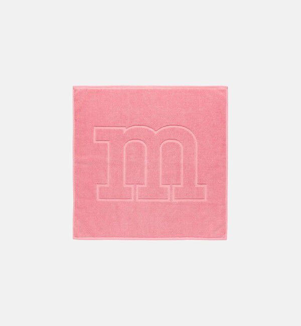 Marimekko「【一部店舗・オンラインストア限定】Logo バスマット 60&times;60cm」|タオル|ピンク&times;ライトピンク