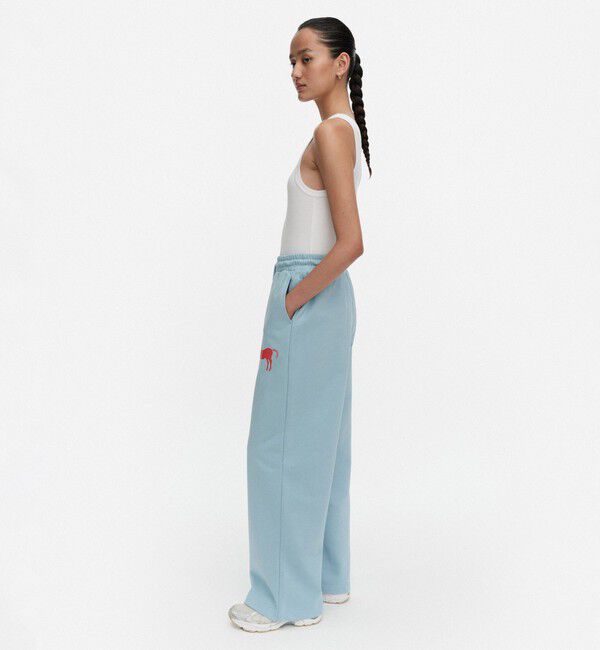 Marimekko「Varret Musta Tamma Placement スウェットパンツ」|チノ|