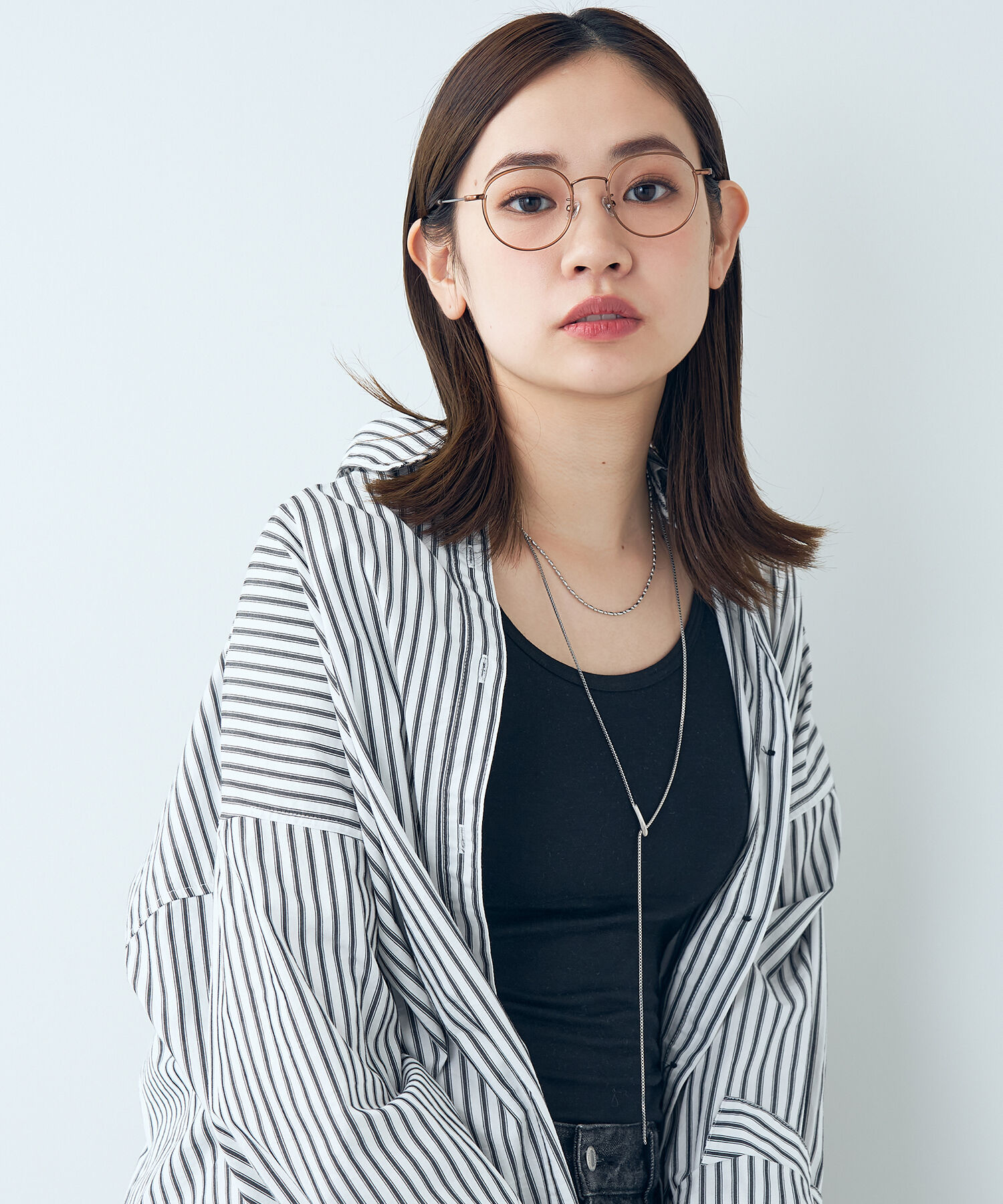  「ボストン型 メガネ｜深い色味が特徴のボストンフレーム/ClassicMetal レンズ交換券付き」|メガネ|ブラウン