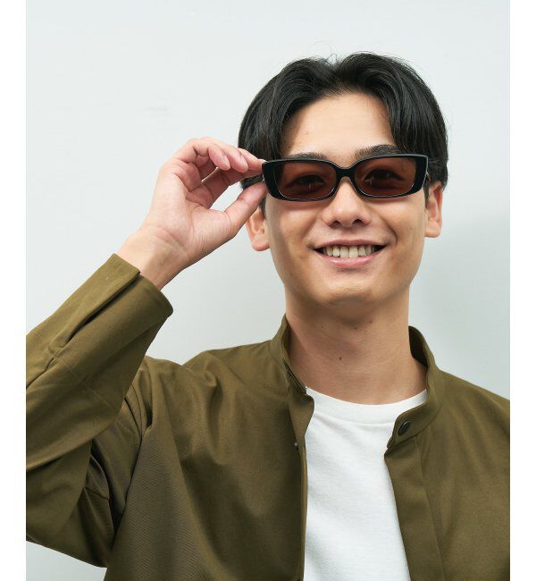  「【WEB限定】スクエア型 サングラス｜Y2K│紫外線対策│Zoff 横長 韓国ファッション」|サングラス|