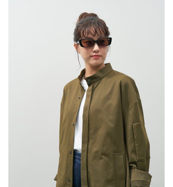  「【WEB限定】スクエア型 サングラス｜Y2K│紫外線対策│Zoff 横長 韓国ファッション」|サングラス|