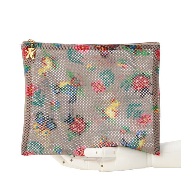 FEILER「ハイジ　メッシュ転写プリントポーチ　HEMP-191327」|ポーチ|