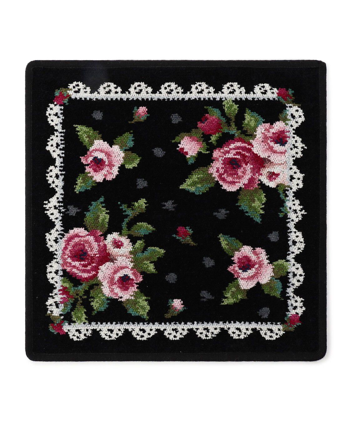 FEILER「マイジュリエット　ウォッシュタオル」|ハンカチ|ブラック&times;ブラック