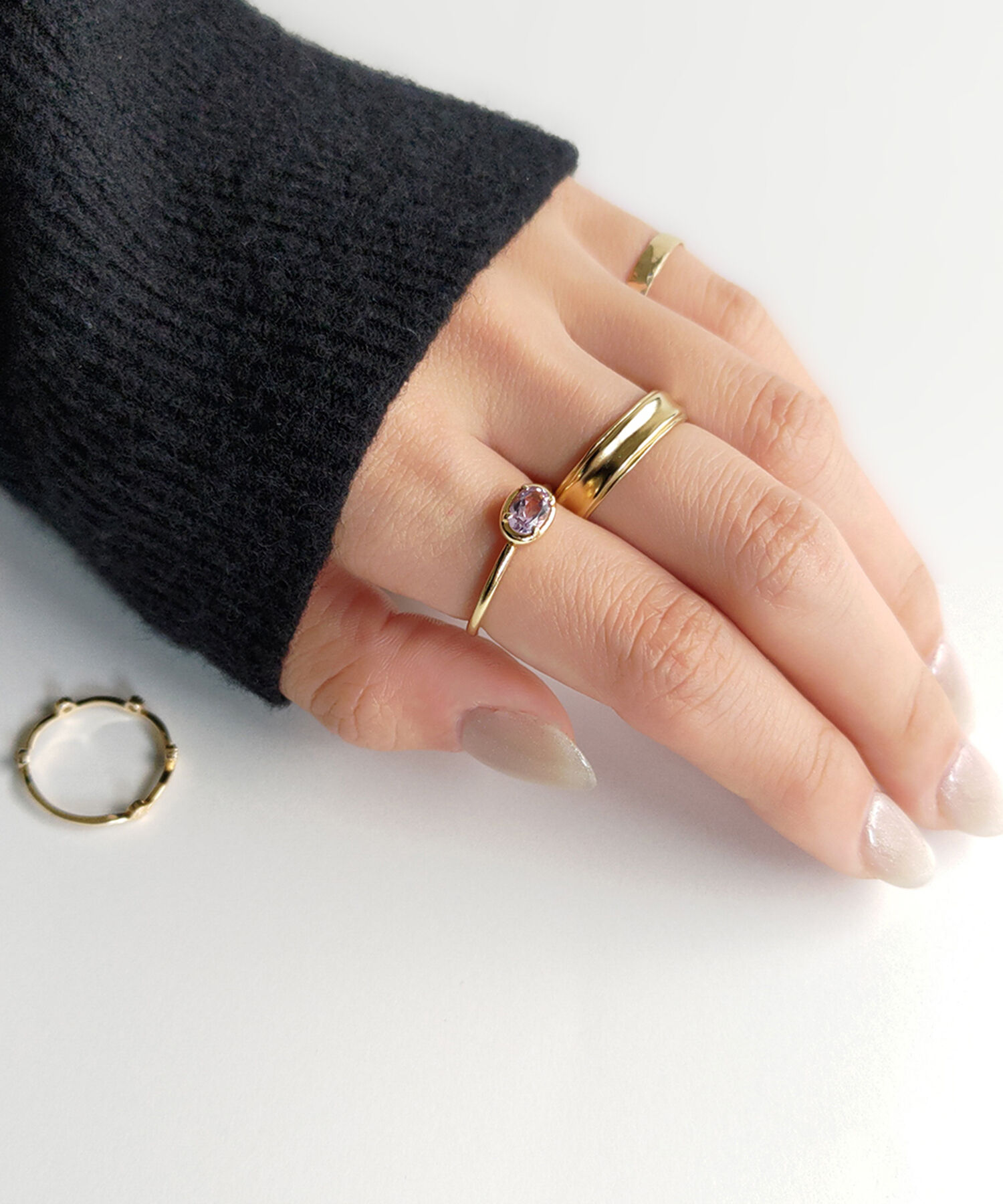  「silver925 ボリュームスムーステクスチャー リング (ニッケルフリー)」|リング|