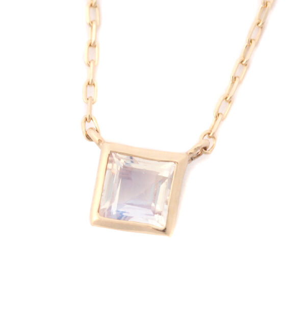 JUPITER「【K10】レインボームーンストーンネックレス/天然石<全長40.5㎝(調節した時の長さ37.5㎝)>」|ネックレス|