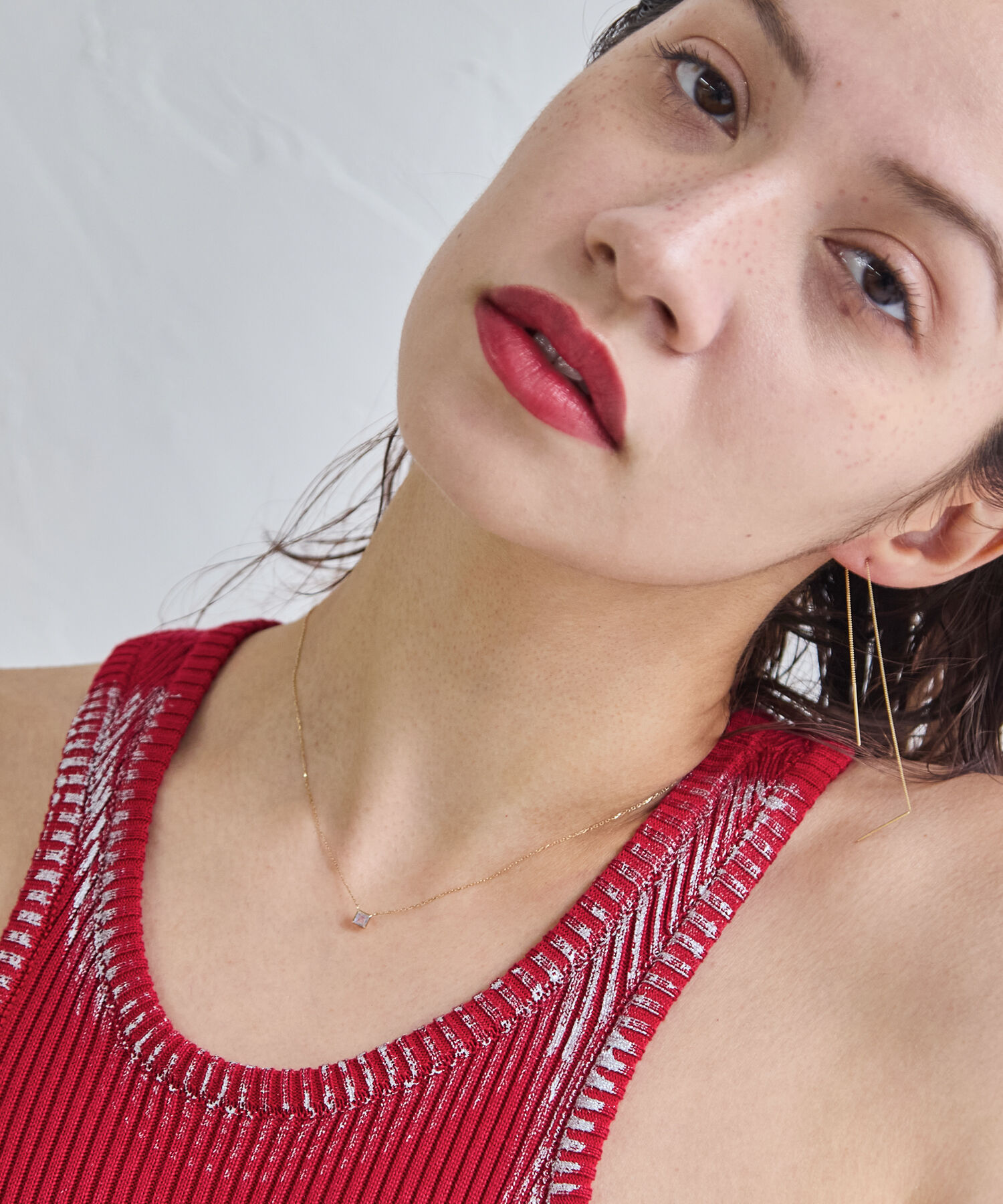 JUPITER「【K10】レインボームーンストーンネックレス/天然石<全長40.5㎝(調節した時の長さ37.5㎝)>」|ネックレス|