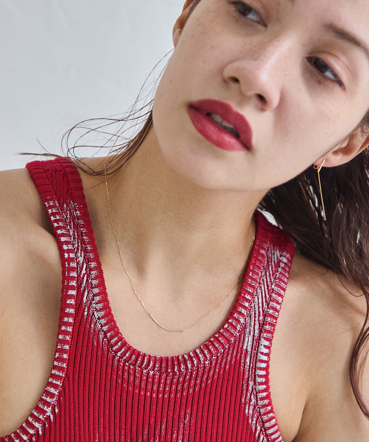 JUPITER「【K10】ゴールドラインネックレス/ムーン」|ネックレス|