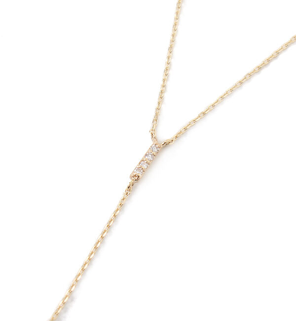 JUPITER「【K10】Y字ダイヤモンドネックレス/40cm」|ネックレス|