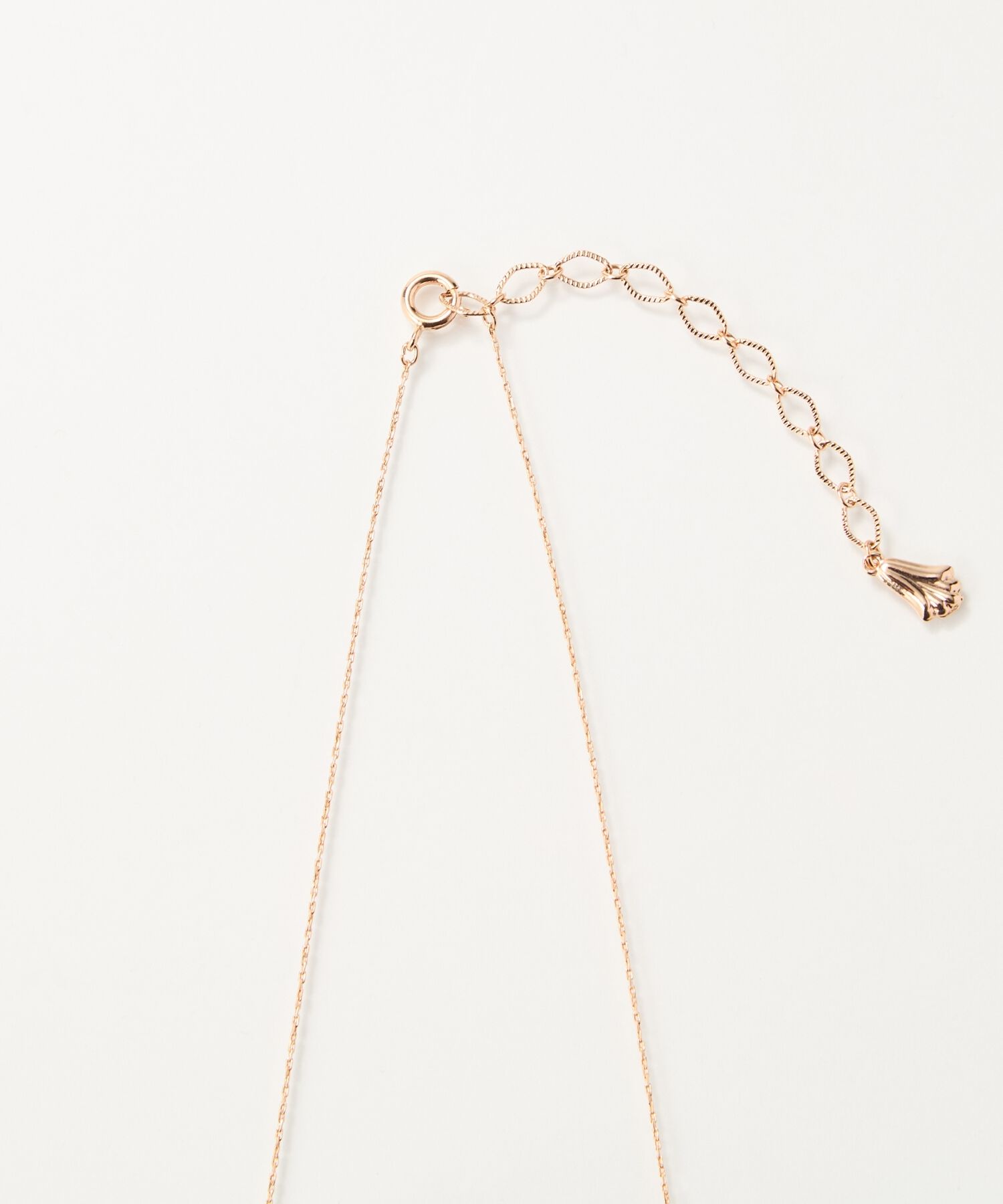 Phoebe「【金属アレルギー対応】プチベゼルストーンネックレス　シャンパンゴールド」|ネックレス|