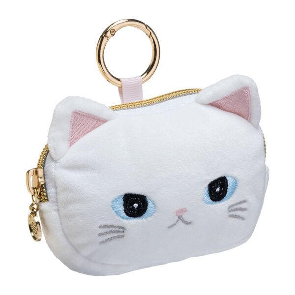 PAUL&JOE「ネコポーチ・Ｍ／ポール＆ジョー」|チャーム・キーホルダー|ホワイト