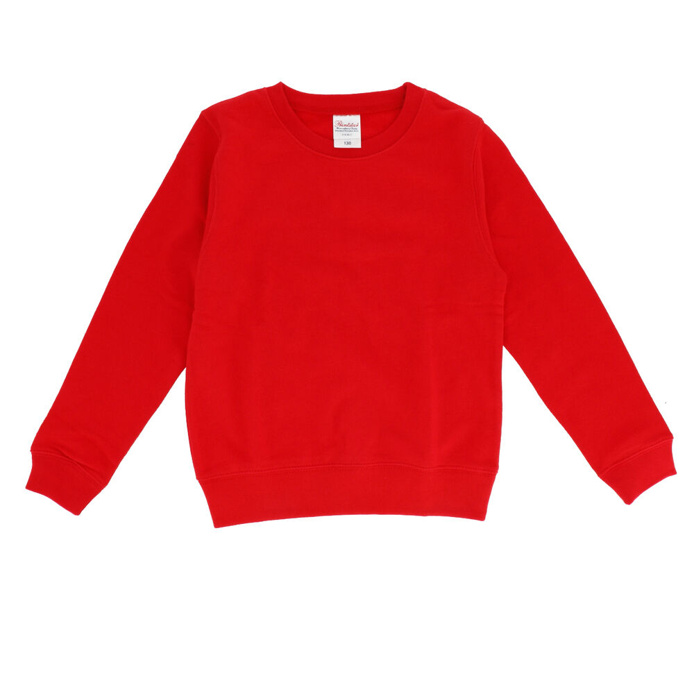 BACKYARD FAMILY「トレーナー キッズ 通販 ジュニア クルーネックライトトレーナー スウェット ルームウェア 100」|その他ベビーウェア|レッド1