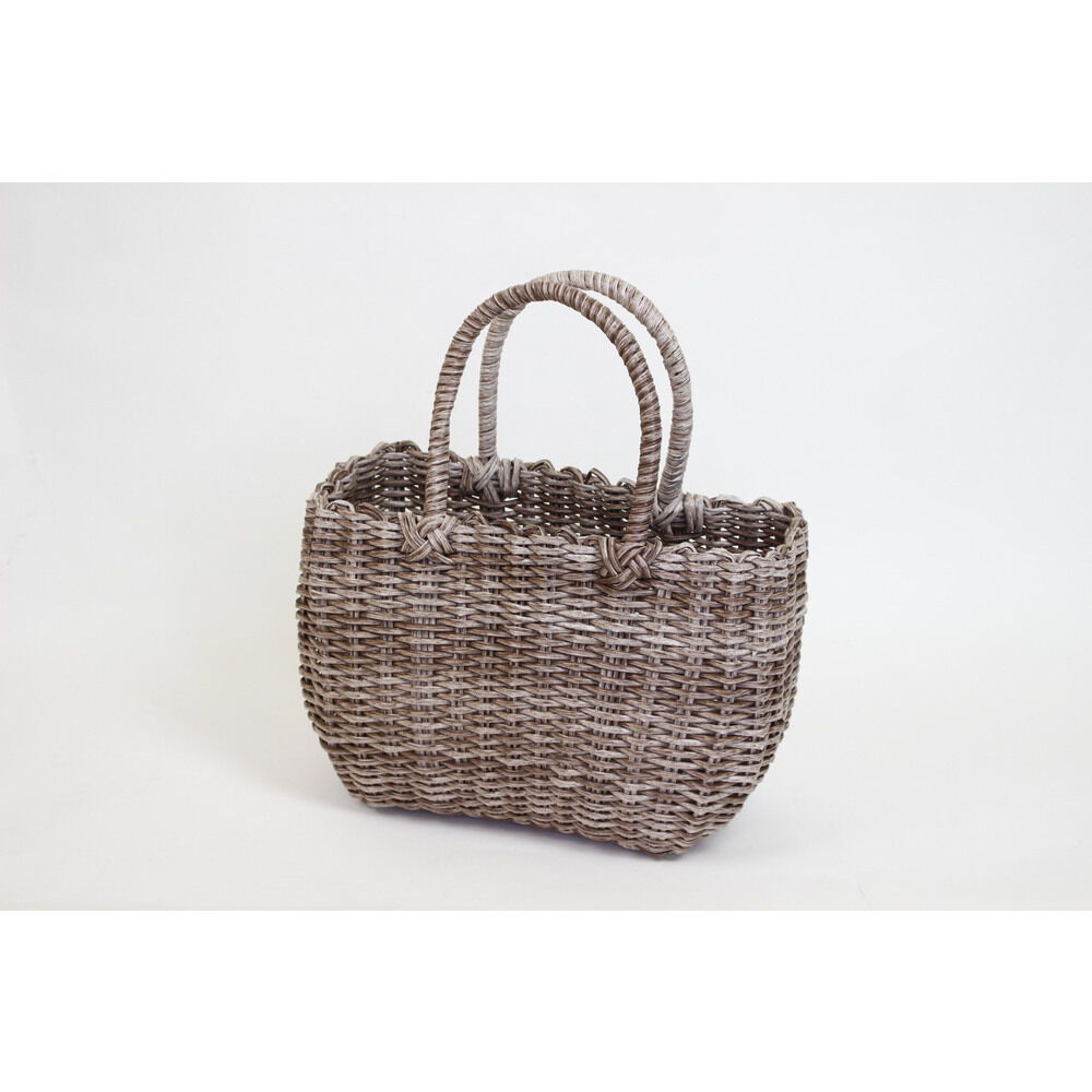 BACKYARD FAMILY「かごバッグ ビニール 通販 トート カゴバッグ ビニールバッグ レディース 浴衣 バッグ」|かごバッグ|ブラウン1