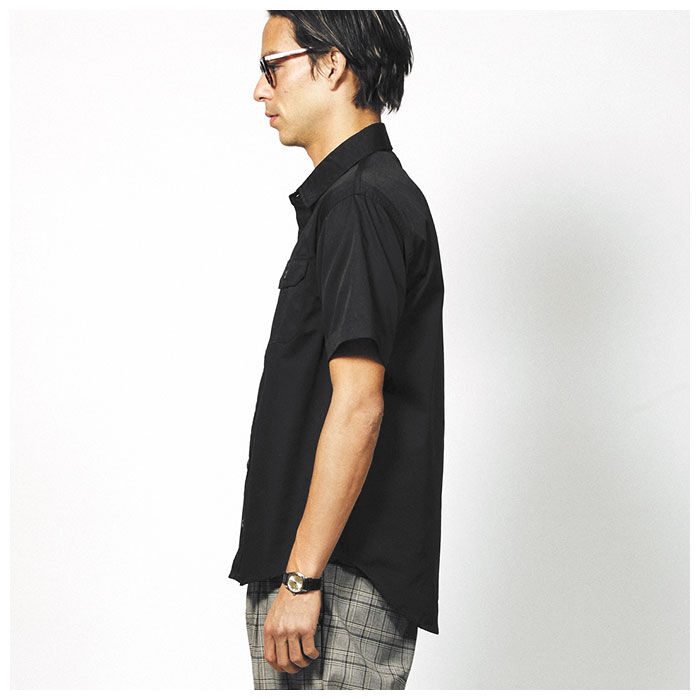 BACKYARD FAMILY「ユナイテッドアスレ ワークシャツ 通販 半袖 アメカジ シャツ メンズ おしゃれ 作業着 シンプル」|シャツ・ブラウス|