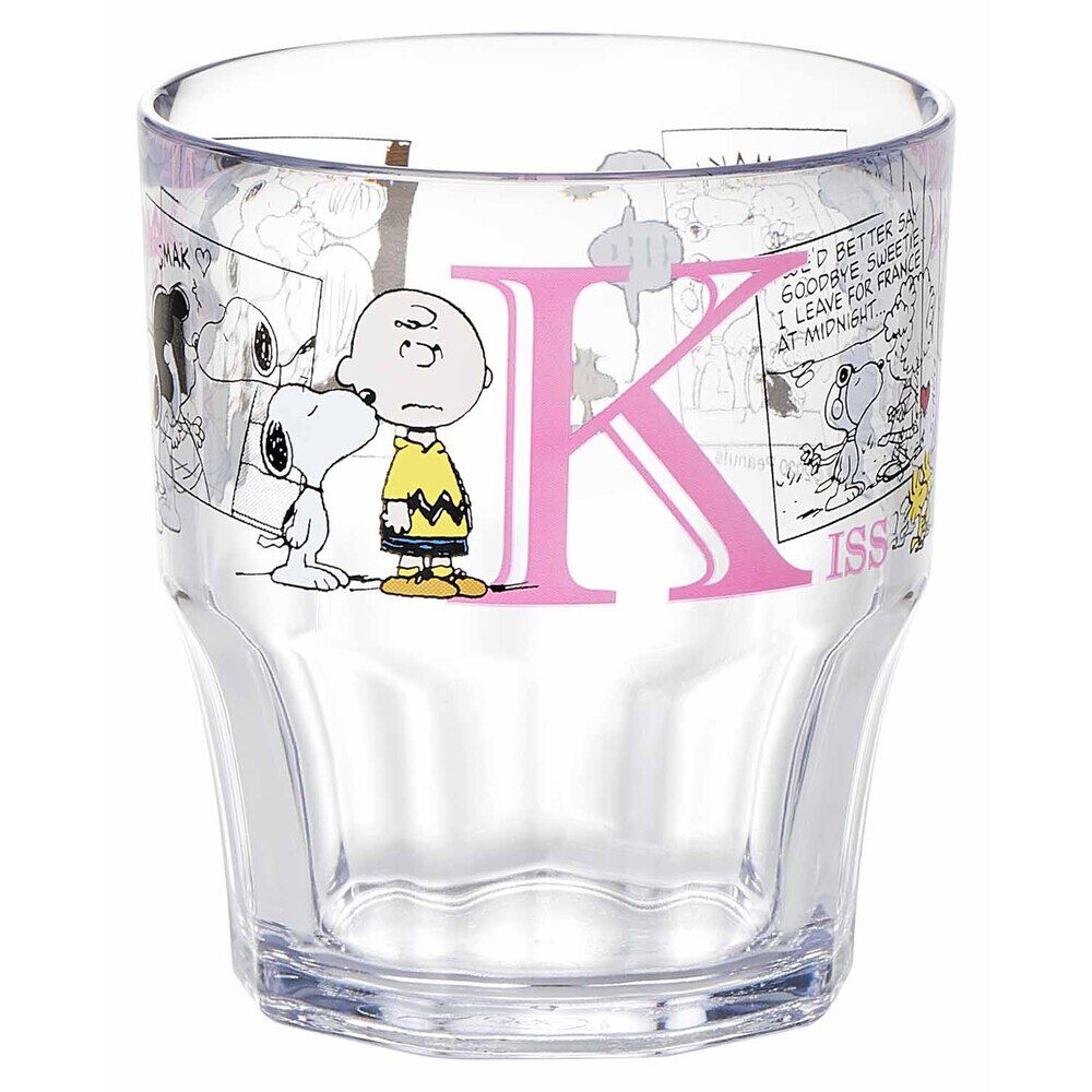 BACKYARD FAMILY「スヌーピー コップ 通販 プラコップ クリアプラカップ タンブラー 300ml カップ ピーナッツ」|食器・キッチングッズ|ピンク1